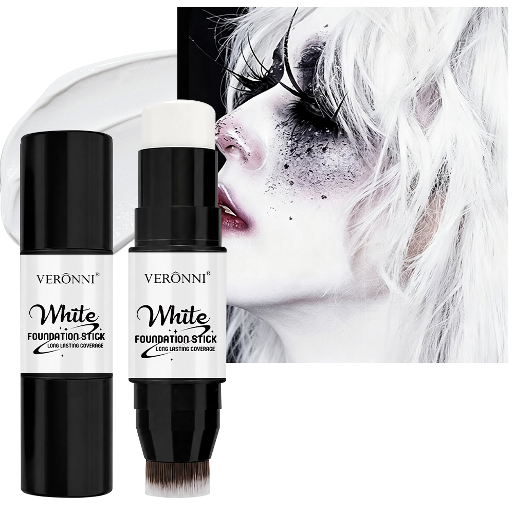 Cosplay Prop Paint - Dual-ended White Foundation Stick with Brush,