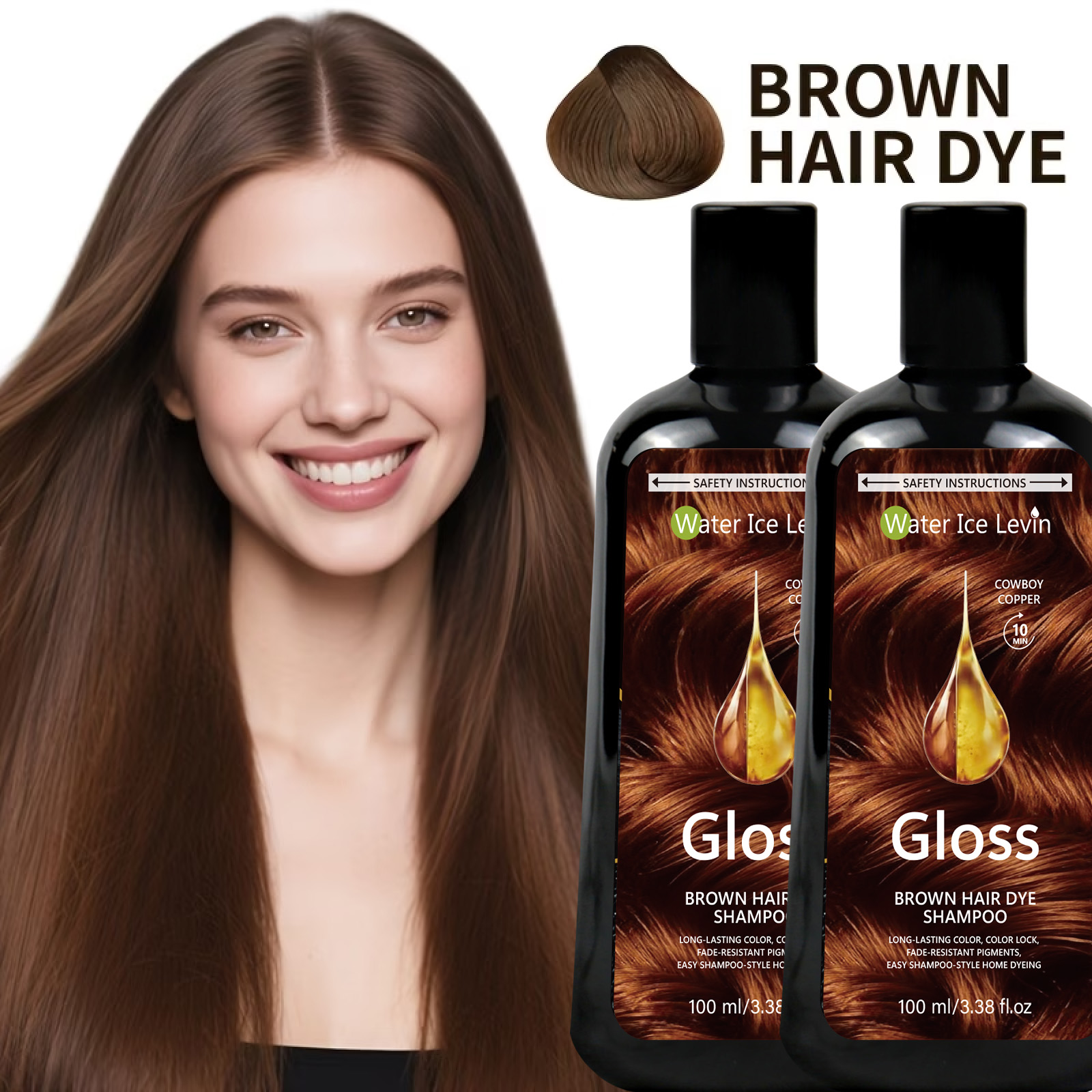 Brown Hair Dye Shampoo 100ml C - Hair Spray Color ulasan dan harga