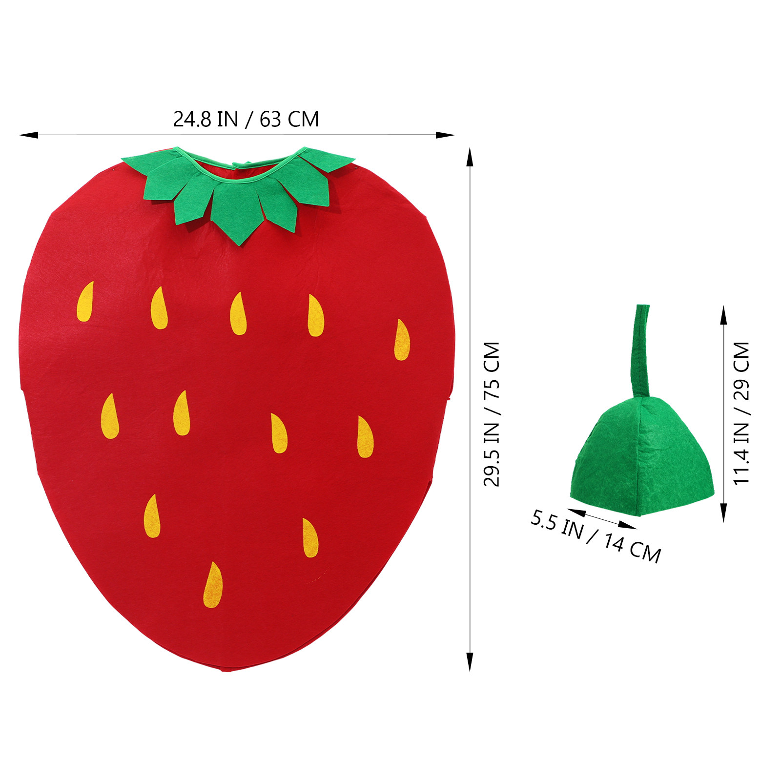 1Pcs Strawberry Fruit Costume  - Easy Cosplay Prop ulasan dan harga