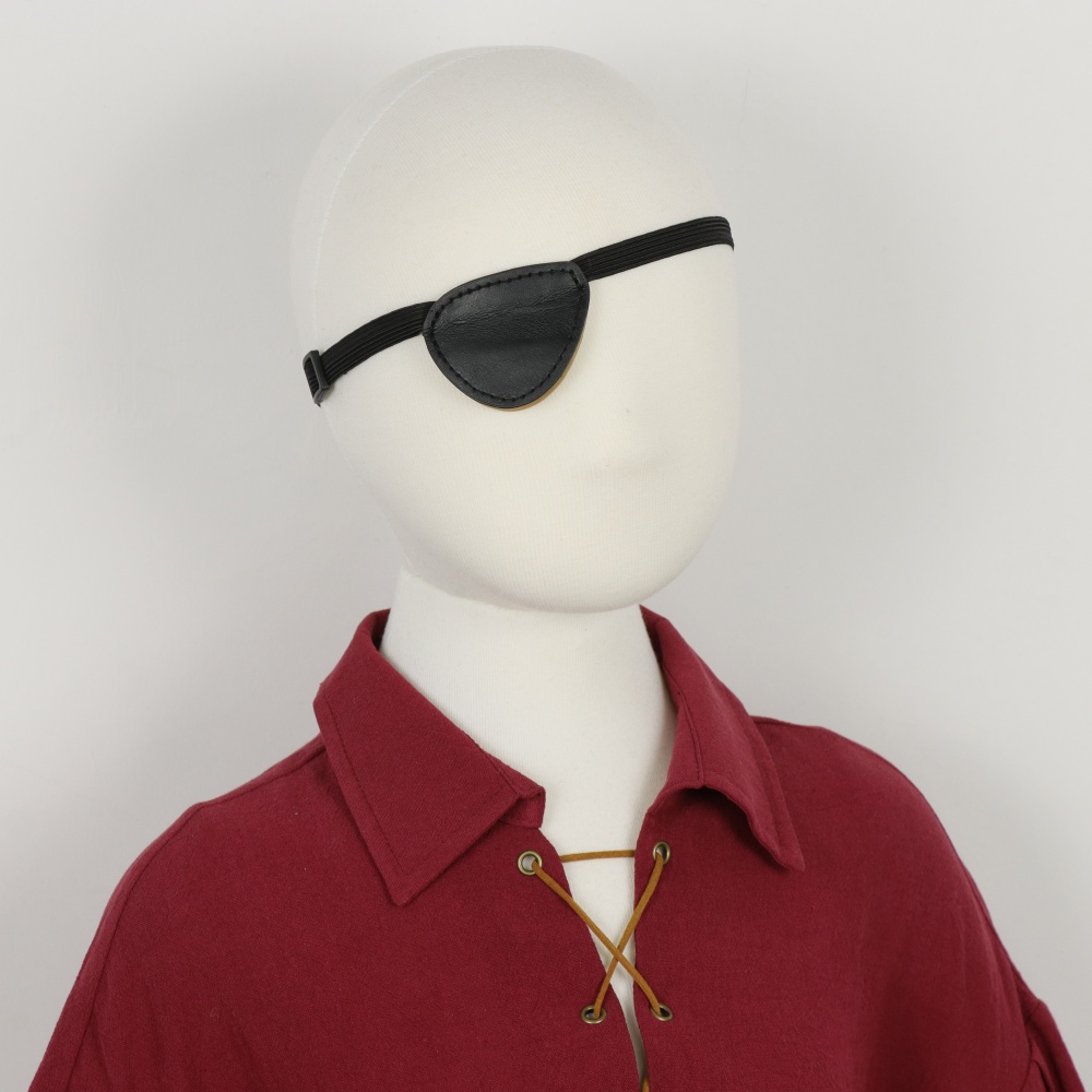 Black PU Leather Pirate Eyepat - Cosplay Prop ulasan dan harga