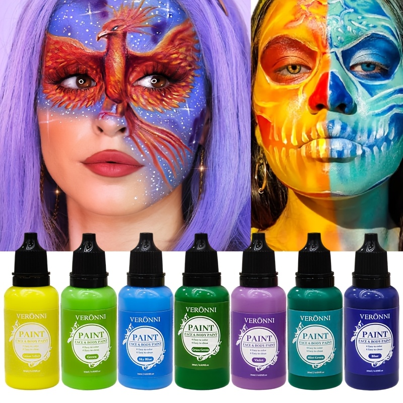 2 Bottles Black & White Face P - Cosplay Prop Paint ulasan dan harga
